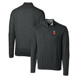 Men's Cutter & Buck Heather Charcoal UCF Knights Lakemont Tri-Blend Big Tall Quarter-Zip Pullover Sweater