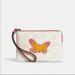 Coach Bags | Coach Corner Zip Wristlet In Signature Canvas With Butterfly Nwt New! | Color: Pink/White | Size: Os