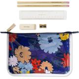 Kate Spade Office | Kate Spade Swing Floral Pencil Case Pouch Set Top Zip | Color: Gold/Red | Size: Os