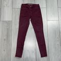 American Eagle Outfitters Jeans | American Eagle Outfitters Super Stretch Aeo Red Sateen Extreme Leggings Size 2 | Color: Pink/Red | Size: 2