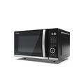 SHARP YC-QG204AU-B Compact 20 Litre 800W Digital FLATBED Microwave with 1050W Grill, 10 power levels, ECO Mode, defrost function, LED cavity light - Black