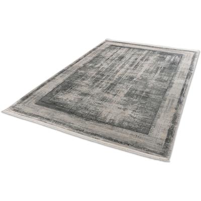 Teppich ASTRA "Gravina 223", silber (silberfarben), B:80cm H:8mm L:150cm, Viskose, Teppiche, eleganter seidiger Flor, Viskoseteppich, Hoch-Tief-Struktur Image