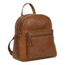 Cityrucksack MUSTANG ""Memphis backpack round"", Gr. B/H/T: 26cm x 12cm x 30cm, braun (cognac), Leder, Basic, Rucksäcke, Reißverschluss-Rückfach