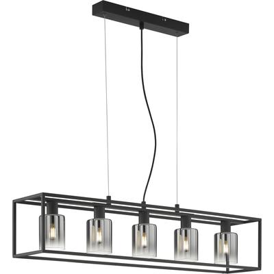 FISCHER & HONSEL Pendelleuchte "Iska", braun (sand schwarz, 95 cm mit 5 strahlern), B:18,00cm L:95,00cm, Lampen Image