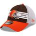 Men's New Era Brown/Orange Cleveland Browns Team Banded 39THIRTY Flex Hat
