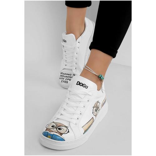 „Sneaker DOGO „“The Wise Owl““ Gr. 37, Normalschaft, weiß Damen Schuhe Sneaker Vegan“