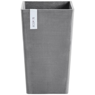 Blumentopf ECOPOTS "Rotterdam", grau, B:30cm H:50cm T:30cm, Kunststoff, Pflanzgefäße, BxTxH: 30x30x50 cm