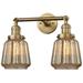 Chatham 2 Light 16" LED Bath Light - Brushed Brass - Mercury Shade