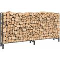 Range Bûche Extérieur Métal Large Porte Bûches Cheminée Métal 233cm Rangement Bois De Chauffage