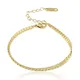 Bracelet à chaîne plate en acier inoxydable pour femmes motif gaufré Simple bijoux d'amour vente