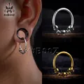 KUBOOZ-Boucles d'Oreilles en Cuivre avec Motif de Tête de Mort Piercing Bijoux Corporels