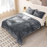 Catalonia Bedding Set-3 Pieces Polyester/Polyfill/Microfiber/Flannel in Gray | King Comforter + 2 King Shams + 2 Pillowcases | Wayfair