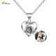 Collier de Projection de Photo Personnalisé pour Femme Pendentif en Forme de Cœur Bijoux