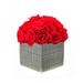 Fiorebela Verona Tiled Roses Floral Arrangement in Vase | 7 H x 5 W x 5 D in | Wayfair RED01XL50211