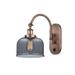 Beachcrest Home™ Shauna Bell 8" 1 Light 8" Sconce w/ Swivel Arm Glass/Metal in Gray/Brown | 12.5 H x 8 W x 14 D in | Wayfair