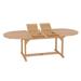 Amelie Oval Teak Outdoor Dining Table with Built-In Extension - 39.5 x 29.5 x 94.5