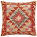 Boho Chic Caruso Turkish Hand-Woven Kilim Pillow - 18'' x 18''