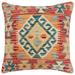 Boho Chic Canales Turkish Hand-Woven Kilim Pillow - 18'' x 18''