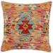 Southwestern Vickie Turkish Hand-Woven Kilim Pillow - 18'' x 18''