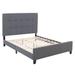 Red Barrel Studio® Tufted Low Profile Platform Bed Upholstered/Polyester in Gray/White | 50 H x 58 W x 80 D in | Wayfair