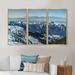 Millwood Pines White Ski Slope Panoramic View - Landscape Framed Canvas Wall Art Set Of 3 Metal in Blue/Green/White | 32 H x 48 W x 1 D in | Wayfair