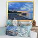 Highland Dunes Wood Bridge Path At Beach - Nautical & Coastal Canvas Wall Decor Canvas in Blue/Gray/Green | 24 H x 36 W x 1 D in | Wayfair