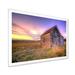 Gracie Oaks Old Barn At Sunrise - Traditional Canvas Art Print Canvas in Gray/Green/Indigo | 16 H x 32 W x 1 D in | Wayfair