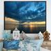 Highland Dunes Dramatic Coastal Vivid Sky - Nautical & Coastal Canvas Wall Decor Canvas in White | 24 H x 36 W x 1 D in | Wayfair