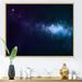 Ebern Designs Blue & Purple Nebula - Modern Canvas Wall Decor Canvas in Black/Blue | 30 H x 40 W x 1.5 D in | Wayfair