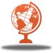 Latitude Run® Kahan World Globe Wall Accent Metal in Orange | 12 H x 8.75 W x 0.01 D in | Wayfair 1283FD80F45448F3A99B309F9C5CA1C2