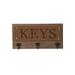 Gracie Oaks Bertien Wood Everyday Key Organizer w/ Key Hooks Solid + Manufactured Wood in Brown | 11.81 H x 1.97 W x 5.91 D in | Wayfair