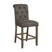 Gracie Oaks Braco Bar & Counter Stool Wood/Upholstered in Gray | Counter Stool (25.5" Seat Height) | Wayfair 063E5493B6D645B9B81A7677CBAA5D2E