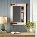 Gracie Oaks Serenad Rectangular Wood Farmhouse Wall Mirror Wood in Brown | 30 H x 22 W x 1.5 D in | Wayfair 89BD70E0CE6846BD90F596F88F9EF715