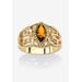 Women's Simulated Birthstone Gold-Plated Filigree Ring by PalmBeach Jewelry in November (Size 5)