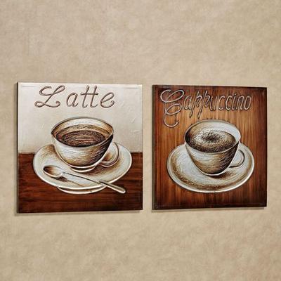 Perfect Blend Coffee Canvas Wall Art Multi Metallic Set of Two, Set of Two, Multi Metallic