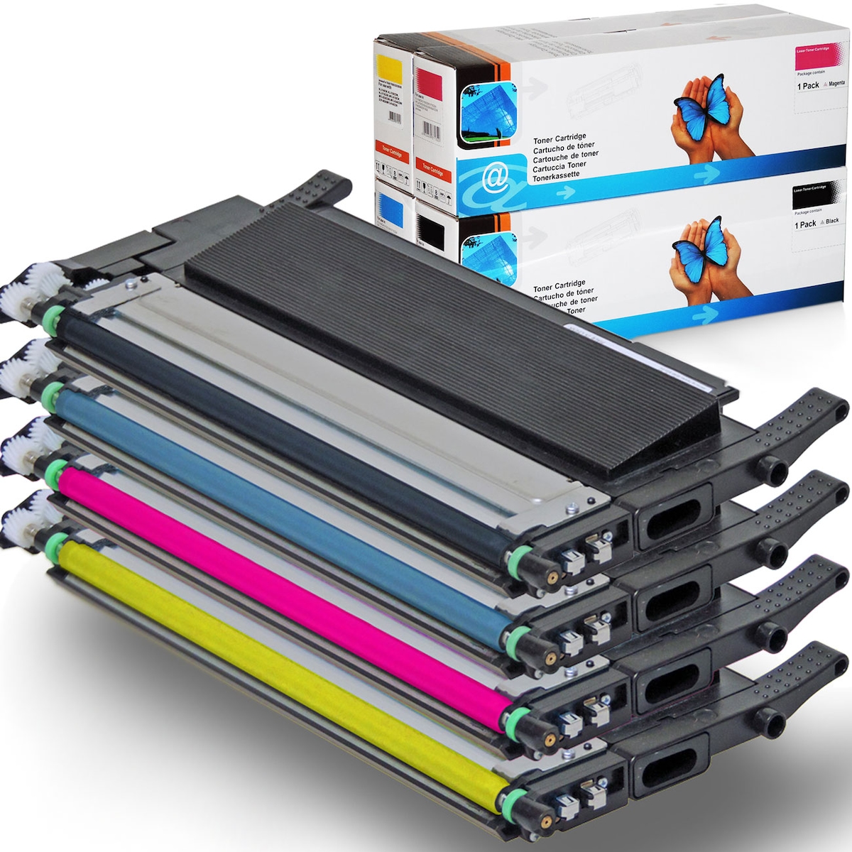 D&C Toner Set für Samsung Xpress C430W Tonerkassette kompatibel Samsung Xpress C 430 W Drucker CLT-P404C