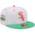 Men's New Era White/Green Chicago White Sox Inaugural Season at Comiskey Park Watermelon Lolli 59FIFTY Fitted Hat