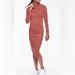 Athleta Dresses | Athleta Industry Turtleneck Dress | Color: Brown/Pink | Size: S