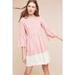 Anthropologie Dresses | Anthropologie Holding Horses Lilibet Dress Pink Dip Dye Bell Sleeve | Color: Pink/White | Size: 6