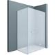 Cabine de douche opaque en angle 70x100cm paroi de douche avec receveur de douche Ravenna4S verre