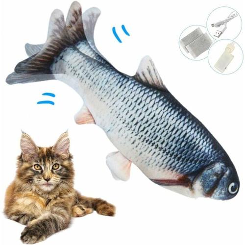 Minkurow - Elektrischer Spielzeugfisch, Elektrischer Katzenminzenfisch, USB-Katzenspielzeugfisch