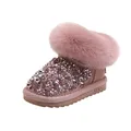 Bottes de neige avec strass pour enfants chaussures de princesse à la mode pour bébés filles