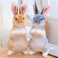 Simulation de lapin à oreilles souples réaliste lapin doux en peluche Animal en peluche jouet de
