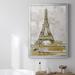 Ophelia & Co. Eiffel Tower Glitz Premium Framed Canvas - Ready To Hang Canvas, Solid Wood in Gray | 24.5 H x 18.5 W x 1 D in | Wayfair