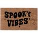 The Holiday Aisle® Dinaso Spooky Vibes Non-Slip Outdoor Doormat Coir | 30 H x 18 W x 0.58 D in | Wayfair 431F463C60E347FC852CD918F145E396