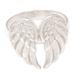 Angel's Flight,'Unisex Sterling Silver Angel Wings Cocktail Ring from Bali'