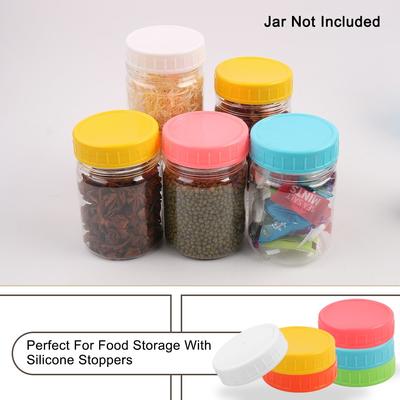 Assorted Color Mason Jars Lid Regular and Wide Mouth Mason Canning Jar 12 Pack - Assorted Color