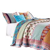 Sama 5 Piece Reversible King Quilt Set, Floral Print Patterns, Multicolor