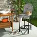 SAFAVIEH Tilden Indoor-Outdoor Black/ White 29.5-inch Barstool