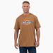 Dickies Men's Short Sleeve Tri-Color Logo Graphic T-Shirt - Brown Duck Size (WS22A)